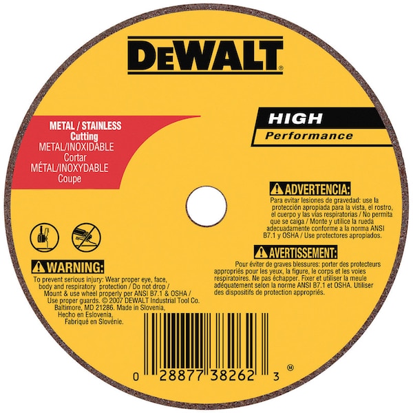 Dewalt Mtl Cut Wheel 3X1/16X3/8 DW8705